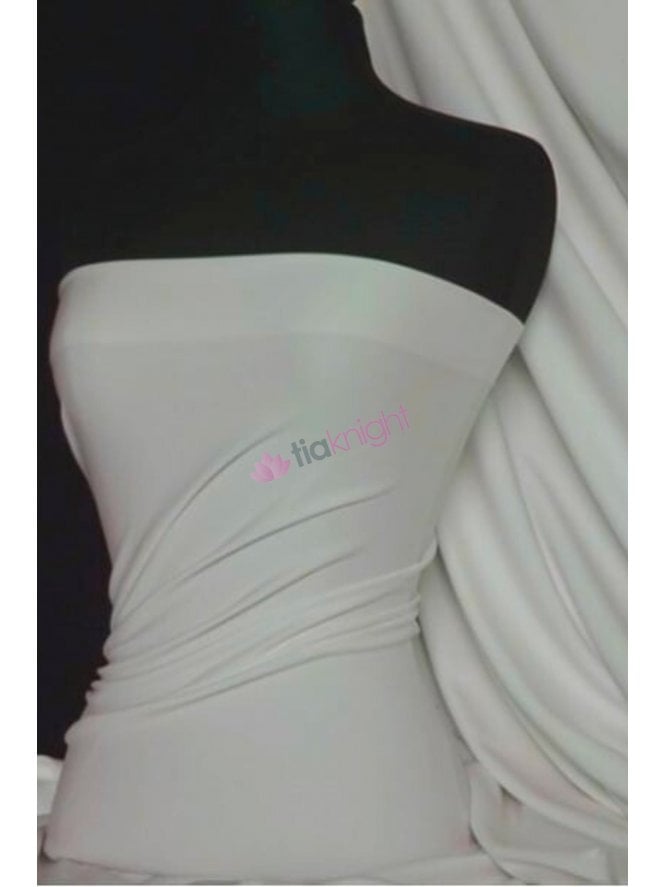 Ponte Double Knit Stretch Jersey Fabric- Off White Q37 OFWHT