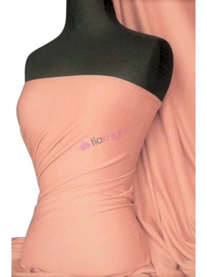 Ponte Double Knit Stretch Jersey Fabric- Peach Q37 PCH