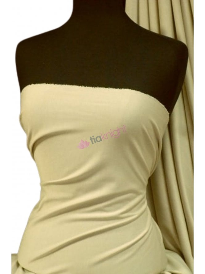 Ponte Double Knit Stretch Jersey Fabric- Stone Q37 STN