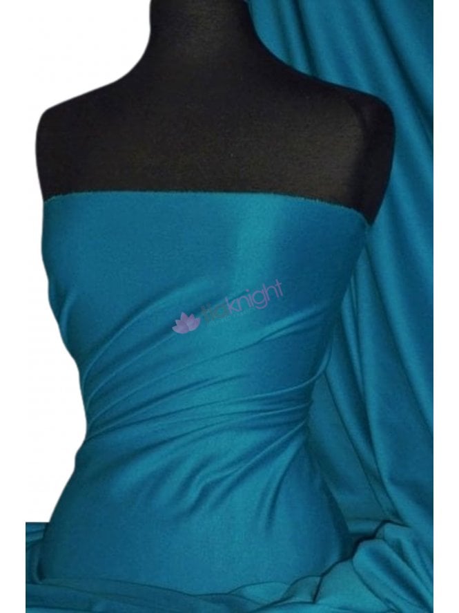 Ponte Double Knit Stretch Jersey Fabric- Teal Q37 TL