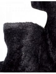 Poodle Faux Imitation Fur Fabric- Black Q1260 BK
