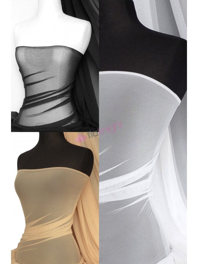 Power Mesh 4 Way Stretch Dressmaking Material- 109 P2