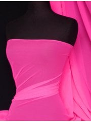 Power Mesh 4 Way Stretch Material- Flo Fuchsia Pink 109 LT FLPN