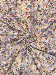 Power Mesh 4 Way Stretch Material- Lilac Wild Flowers SQ722 LILPN
