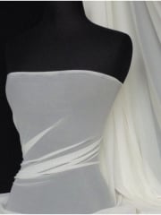Power Mesh / Net 4 Way Stretch Fabric (210 cms Width) - White SQ85 WHT
