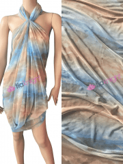 Power Mesh/ Net 4 Way Stretch Material- Heavenly Skies SQ623 SKBL
