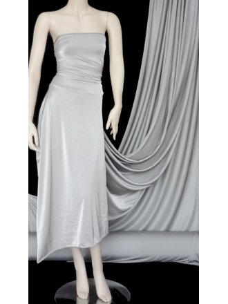PQ Sheen Tactel 4 Way Stretch Lycra Jersey Fabric- Taupe Q1268 PQTPE