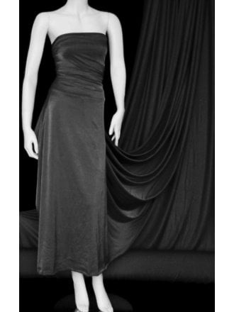 PQ Sheen Tactel Stretch Lycra Jersey Fabric- Black Q1268 PQBK