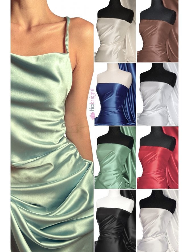 Premium Heavy Duchess Satin Dressmaking Fabric- SQ1045