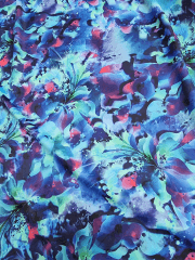 Printed Swimwear Lycra 4 Way Stretch Fabric- Water Splash SQ583 BL