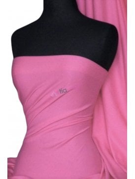 Soft Fine Rib 100% Cotton Knit Material- Light Cerise Q61 LCRS