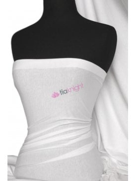 Single Jersey Knit 100% Light Cotton T-Shirt Fabric- White Q1249 WHT