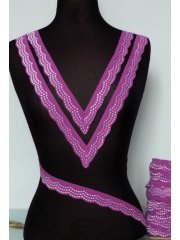 Purple Scalloped Lace Trimming