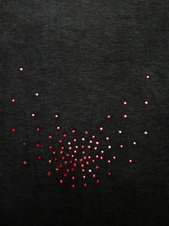 Red Burst Iron-On Rhinestud