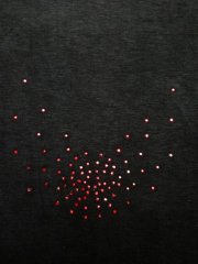 Red Burst Iron-On Rhinestud