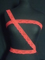  Red Floral Lace Trim
