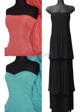 Ruched Catwalk Look 4 Way Stretch Dressmaking Fabric- Q803