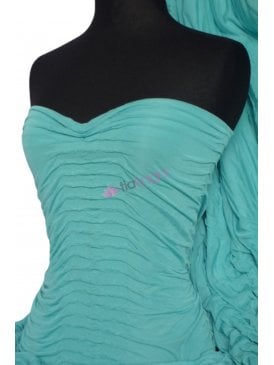 Ruched Catwalk Look 4 Way Stretch Fabric- Aqua Blue Q804 AQ
