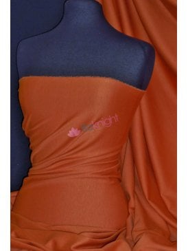 Rust Ponte Double Knit Stretch Jersey Fabric- Rust Q37 RST