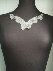 Sage Green Sequin Beaded Butterfly Neck Piece