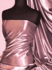 Satin Crushed Charlotte Creased Look Fabric- Dusky Pink STN66 DPN