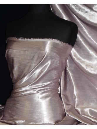 Satin Crushed Charlotte Crinkle Look Creased Fabric- Spanish Pink STN63 SPN