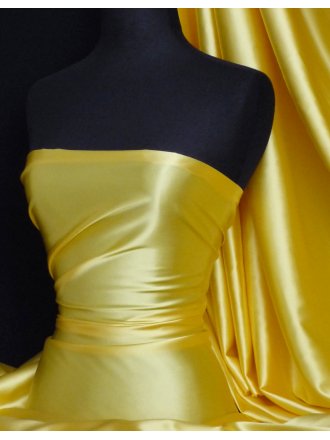 Satin Fabric Material- Yellow Q449 YL