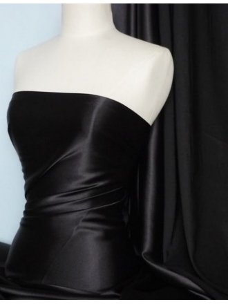 Satin Medium Weight Fabric- Black Q243 BK