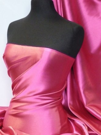 Satin Medium Weight Fabric- Cerise Q243 CRS