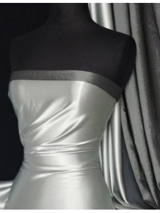 Satin Medium Weight Fabric- Silver Grey Q243 SLVGY