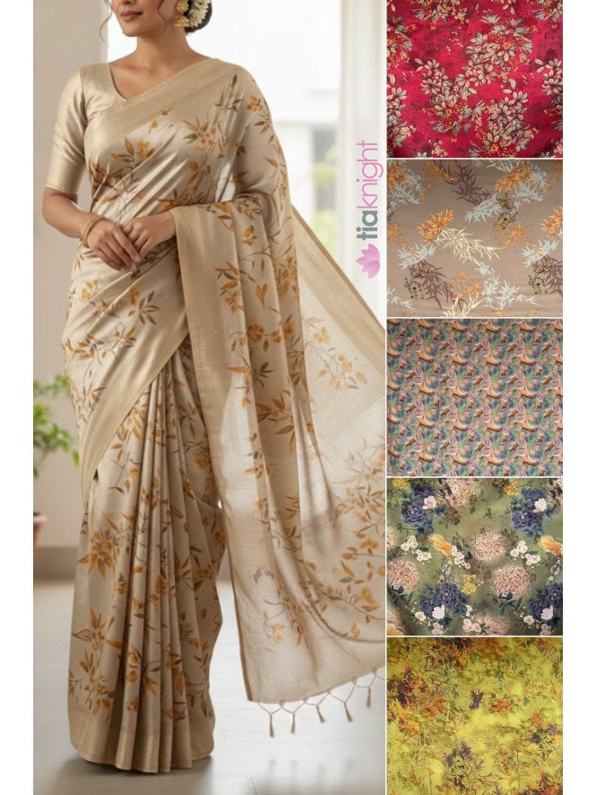 Satin Non-Stretch Vintage Printed Dressmaking Fabric