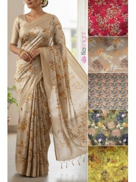 Satin Non-Stretch Vintage Printed Dressmaking Fabric