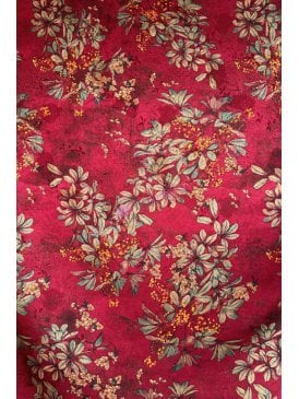 Satin Non-Stretch Vintage Printed Dressmaking Fabric