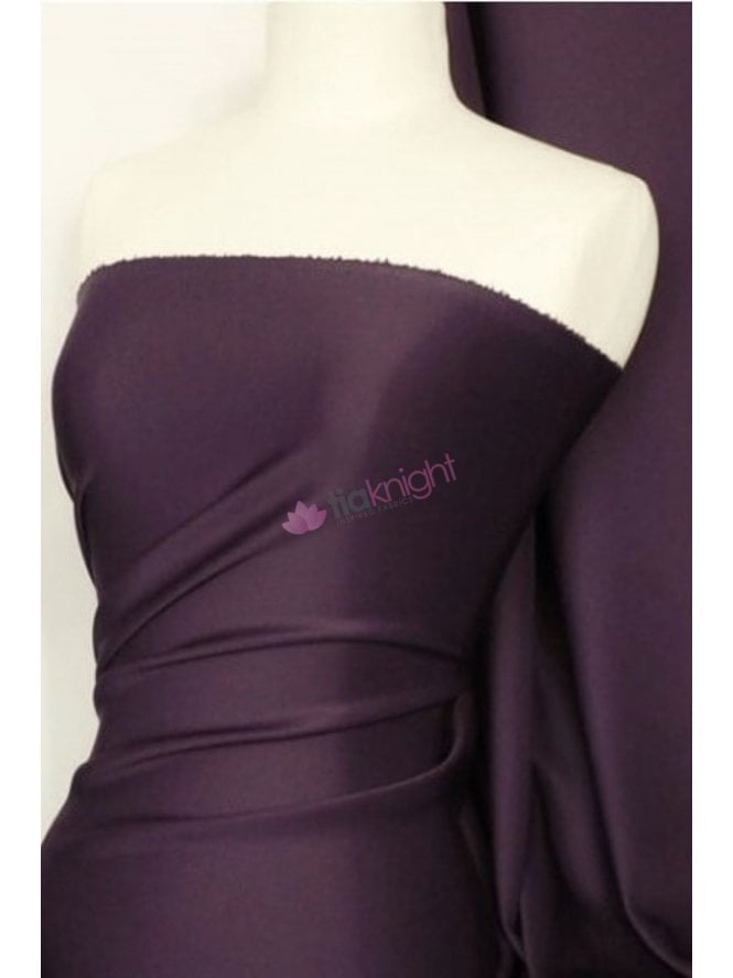 Scuba 4 Way Stretch Poly Fabric- Aubergine Q792 AUB
