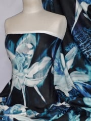 Scuba 4 Way Stretch Poly Lycra Fabric- Underwater Glow SCB202 BLWH