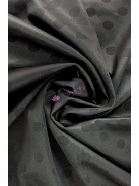 Scuba Poly Jersey Stretch Fabric- Printed Polka Dots Black Q1389 BK