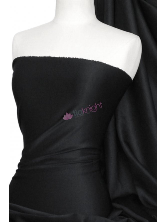 Scuba Stretch Poly Fabric- Black Q792 BK