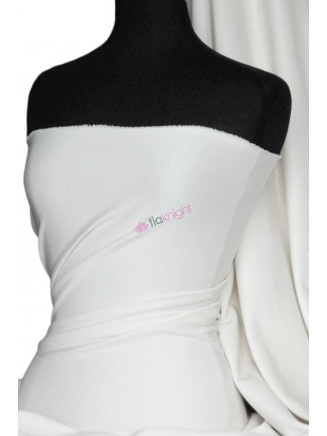 Scuba Stretch Poly Fabric- Ivory Q792 IV
