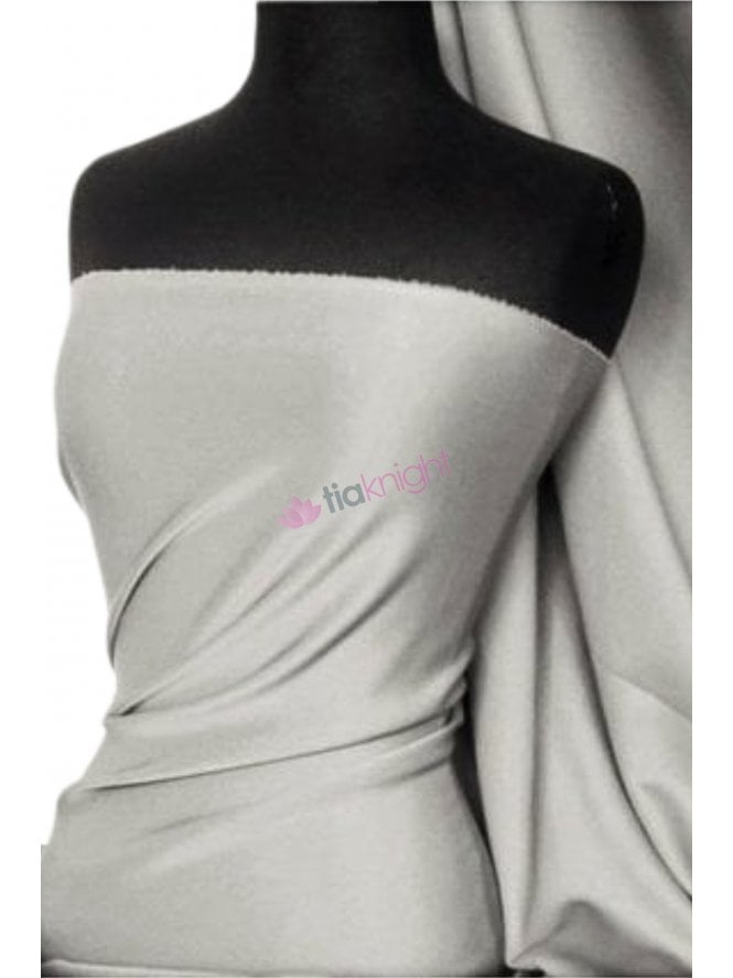 Scuba Stretch Poly Fabric- Light Grey Q792 LTGR