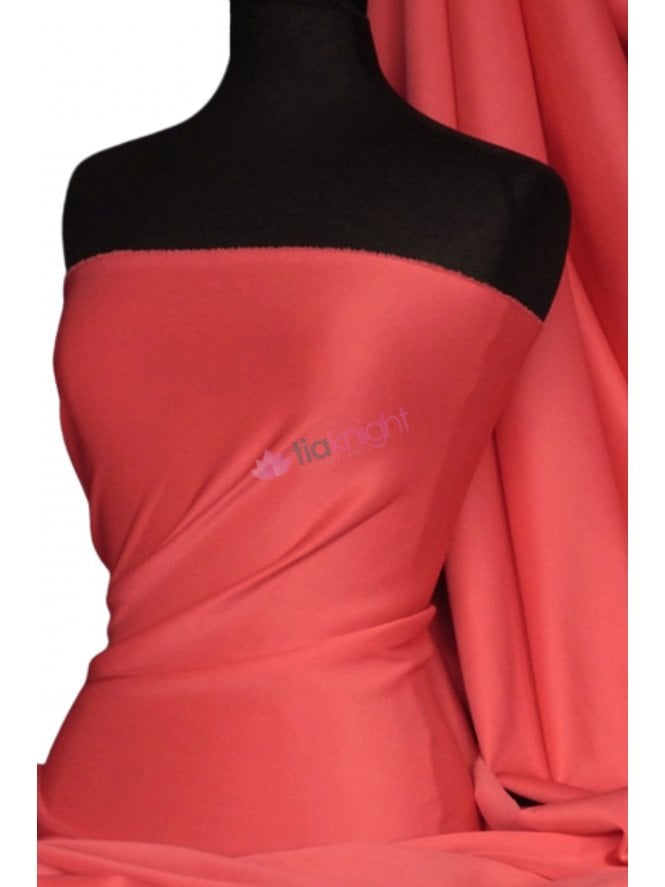 Scuba Stretch Poly Fabric- Light Red Q792 LTRD