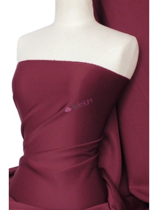 Scuba Stretch Poly Fabric- Maroon Q792 MRN