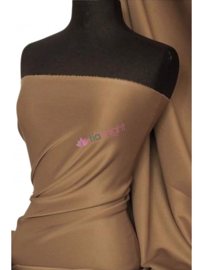 Scuba Stretch Poly Fabric- Mocha Brown Q792 MCH