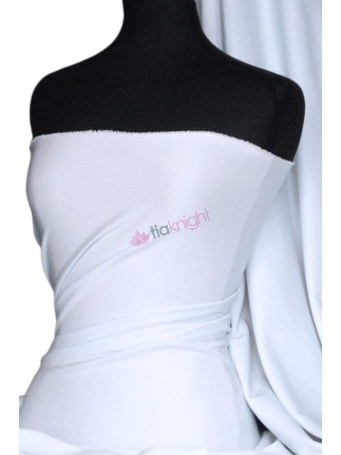Scuba Stretch Poly Fabric- White Q792 WHT