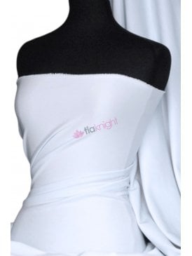 Scuba Stretch Poly Fabric- White Q792 WHT