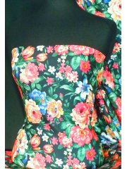  Scuba Stretch Poly Lycra Fabric- Garden Flowers Multi Q1282 CRSGR