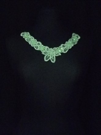 Sea Green Beaded Floral Neck Piece