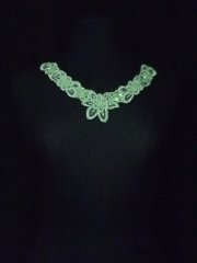  Sea Green Beaded Floral Neck Piece