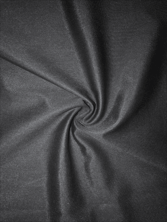 Semi Sheen Stretch Fabric (117cms)- Black SQ387 BK
