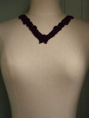 Sequin Beaded Neck Piece- Black EM184 BK