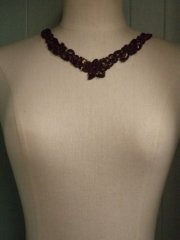 Sequin Beaded Neck Piece- Chocolate Brown EM184 CHBR